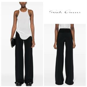 Rick Owens Black Silk Blend Trousers